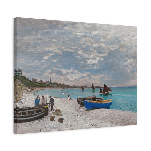 8269055487773293286_2048.jpeg The Beach at Sainte-Adresse - Claude Monet (1867) - Impressionist Canvas Print