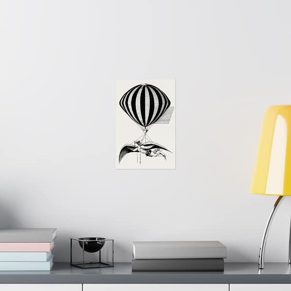 8350389139990869931_2048.jpeg Aerialist with Wings and Balloon (1870) - Vintage Art Poster Print