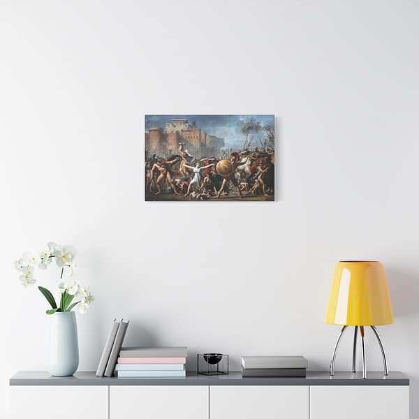 8440756312690095540_2048.jpeg The Intervention of the Sabine Women - Jacques-Louis David (1799) - Classical Canvas Print