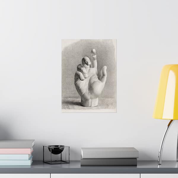 8897618736920566715_2048.jpeg A Hand, Drawn After Plaster - Dankvart Dreyer (1833) - Vintage Art Poster Print