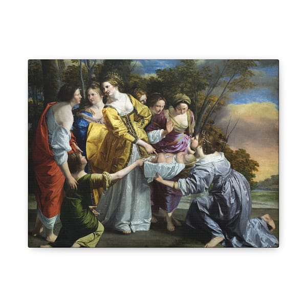 8922533843334001812_2048.jpeg The Finding of Moses - Orazio Gentileschi (c. 1633) - Classical Canvas Print