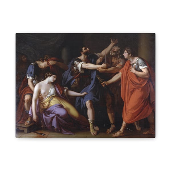 8950609412995781256_2048.jpeg The Oath of Brutus (Death of Lucretia) - Gavin Hamilton (c. 1763-67) - Classical Canvas Print