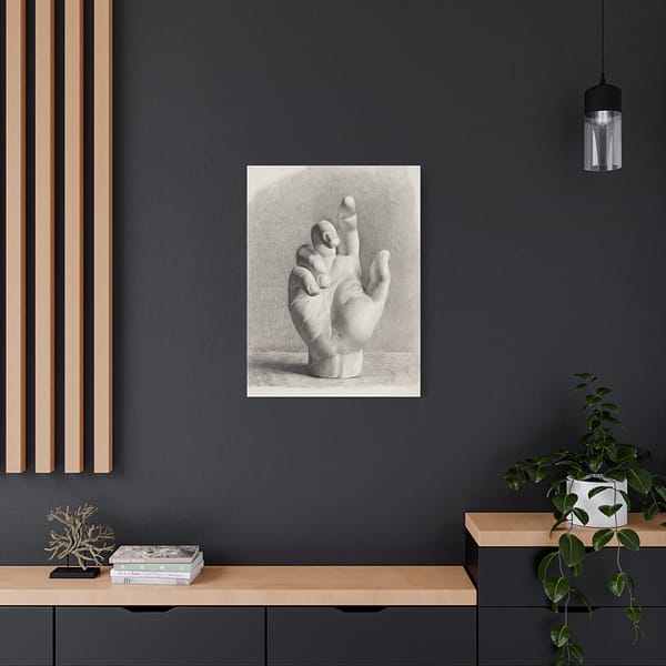 9152564536874320797_2048.jpeg A Hand, Drawn After Plaster - Dankvart Dreyer (1833) - Vintage Art Canvas Print
