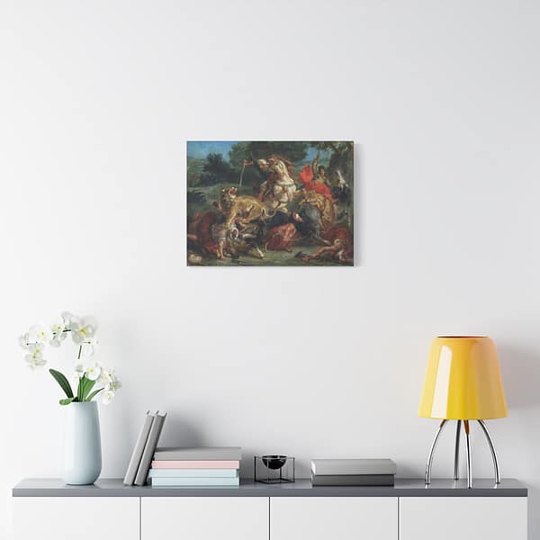 9441480206560963513_2048.jpeg The Lion Hunt - Eugène Delacroix (c. 1855) - Classical Canvas Print