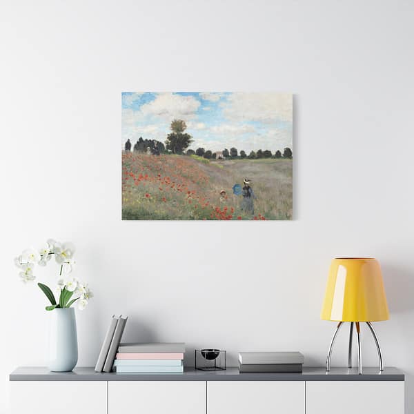 9658328899597530510_2048-1.jpeg The Poppy Field near Argenteuil - Claude Monet (1873) - Impressionist Canvas Print