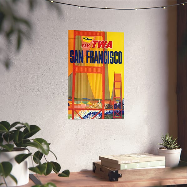 10007629617412753187_2048.jpeg Fly TWA - San Francisco - David Klein (1957) - Vintage Travel Poster Print