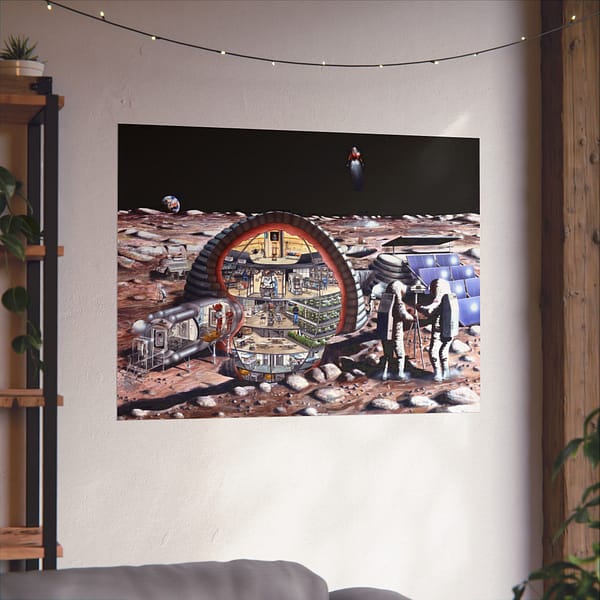 10051535147507183111_2048.jpeg Inflatable Module for Lunar Base - NASA (1989) - Space Age Poster Print