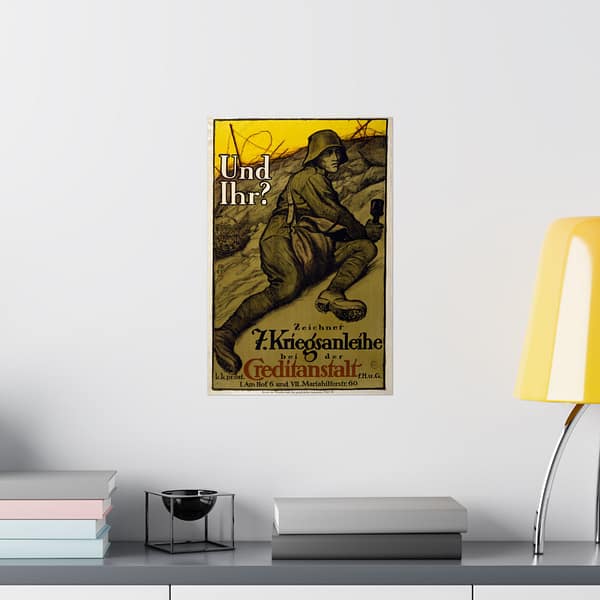 10099454753186897271_2048.jpeg Und Ihr? - Zeichnet 7 Kriegsanleihe - Alfred Roller (1917) - Patriotic WWI Poster Print