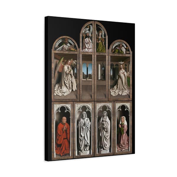 10127630621403245521_2048.jpeg The Ghent Altarpiece - Front Panels - Jan van Eyck (c. 1432) - Medieval Canvas Print