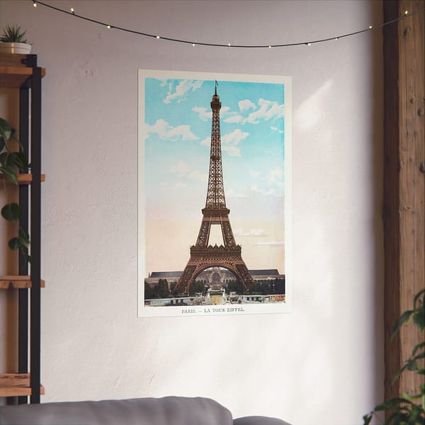 10212608949486952253_2048.jpeg View of the Eiffel Tower in Paris (c. 1900-1930) - Vintage Travel Poster Print