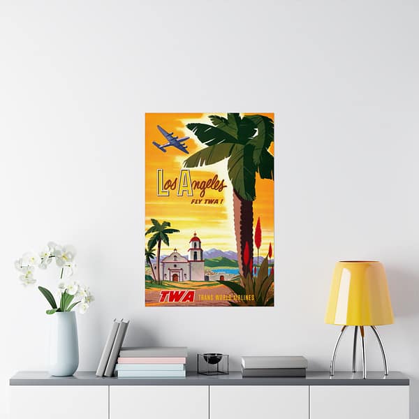 10221225999594565327_2048.jpeg Los Angeles - Fly TWA! - Robert Harmer Smith (1950) - Vintage Travel Poster Print