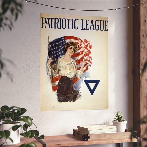 10299270740130189729_2048.jpeg Patriotic League - Howard Chandler Christy (1918) - Patriotic WWI Poster Print