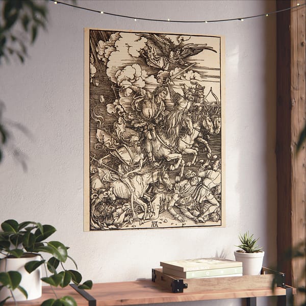 10339790104616124655_2048.jpeg The Four Horsemen of the Apocalypse - Albrecht Dürer (1498) - Renaissance Poster Print