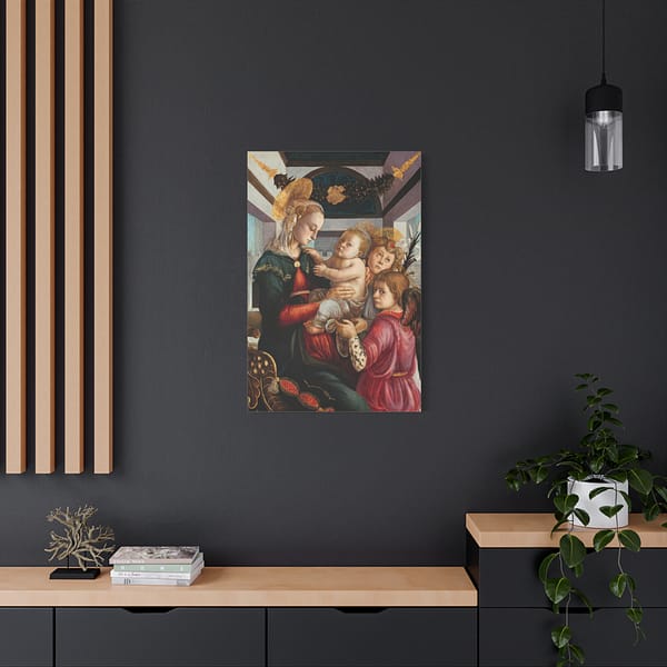 10368378513719937667_2048.jpeg Madonna and Child with Angels - Sandro Botticelli (c. 1465-70) - Renaissance Canvas Print