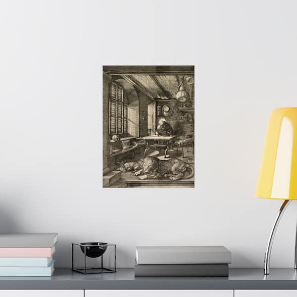 10423907633364208943_2048.jpeg Saint Jerome in His Study - Albrecht Dürer (1514) - Renaissance Poster Print