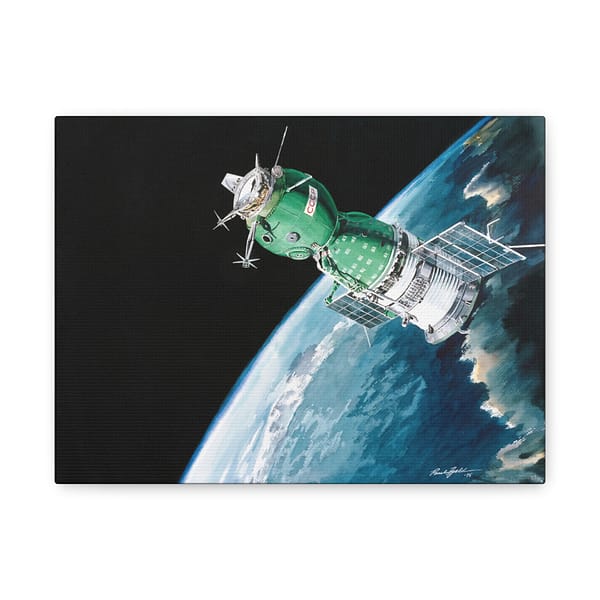 10454965248898484003_2048.jpeg The Soyuz 19 ASTP Spacecraft - NASA, Paul Fjeld (1975) - Space Age Canvas Print