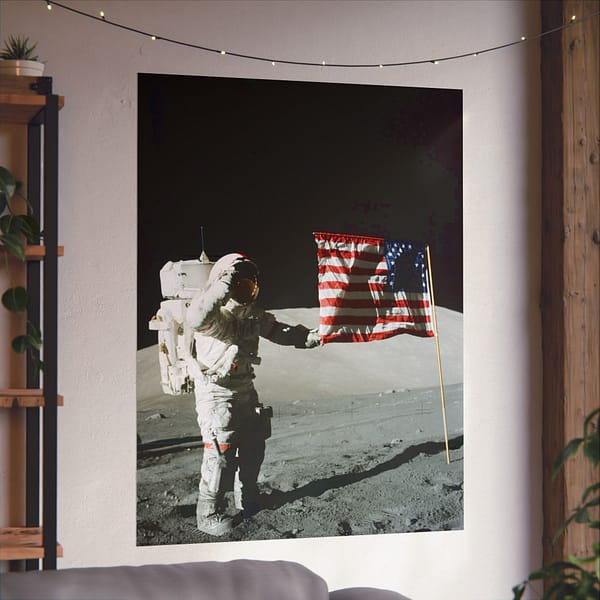 1060450122262671484_2048.jpeg Astronaut Eugene A. Cernan on the Moon - Apollo 17 Mission - NASA (1972) - Space Age Poster Print