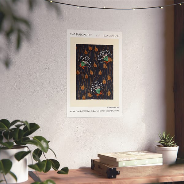 10675785203401261012_2048.jpeg Flower Pattern Pochoir Print - Compositions dans le Gout Oriental - E. A. Séguy (1914) - Art Deco Poster Print