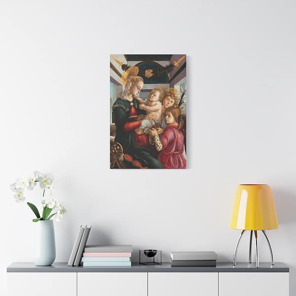 10696186992315130267_2048.jpeg Madonna and Child with Angels - Sandro Botticelli (c. 1465-70) - Renaissance Canvas Print
