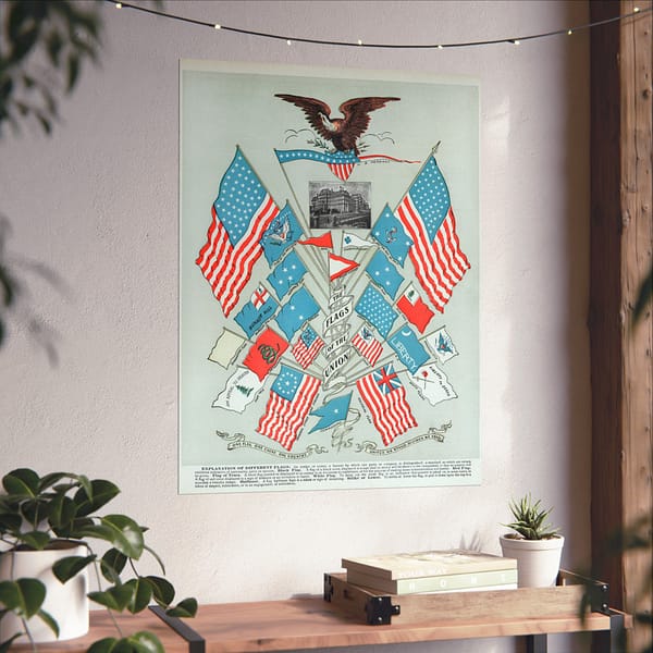 10770829146615270831_2048.jpeg The Flags of the Union - George Franklin Cram and Eugene Murray-Aaron (1901) - Patriotic Poster Print