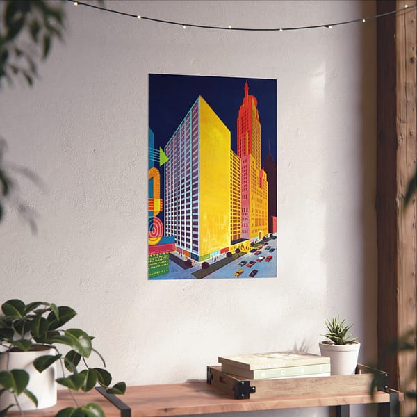 10852316768964245069_2048.jpeg Sheraton-Chicago Hotel - 505 North Michigan Avenue (1960–1979) - Vintage Travel Poster Print