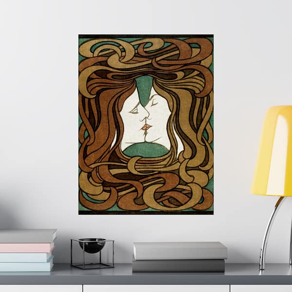 1087177862695107931_2048.jpeg The Kiss - Peter Behrens (1898) - Art Nouveau Poster Print
