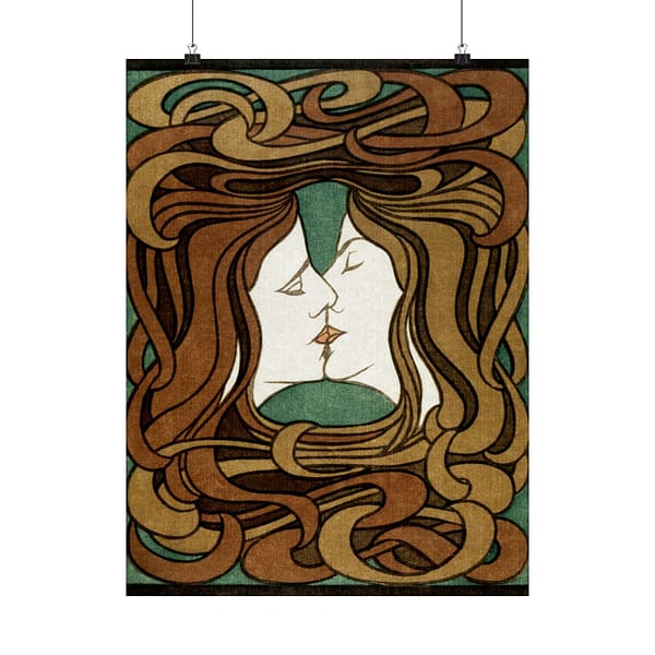 11028713643715140707_2048.jpeg The Kiss - Peter Behrens (1898) - Art Nouveau Poster Print