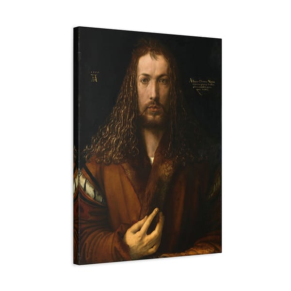 11057080482161204696_2048.jpeg Self-Portrait at Twenty-Eight - Albrecht Dürer (1500) - Renaissance Canvas Print