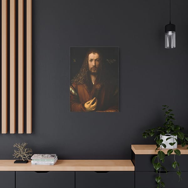 11095667519126181107_2048.jpeg Self-Portrait at Twenty-Eight - Albrecht Dürer (1500) - Renaissance Canvas Print