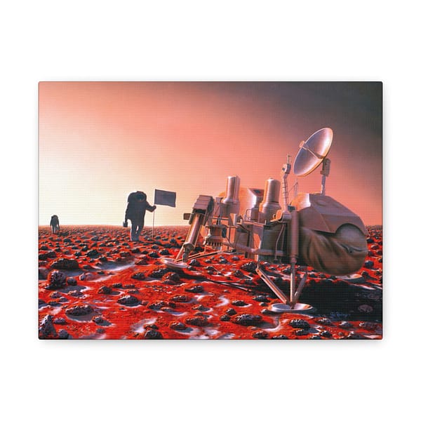 11110960824690468109_2048.jpeg Astronauts Approach Viking 2 - NASA, Pat Rawlings (1991) - Space Age Canvas Print