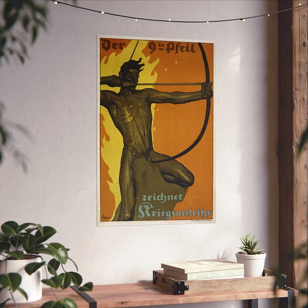 11158449438353633657_2048.jpeg Der 9te Pfeil, Zeichnet Kriegsanleihe - Fritz Erler (1918) - Patriotic WWI Poster Print