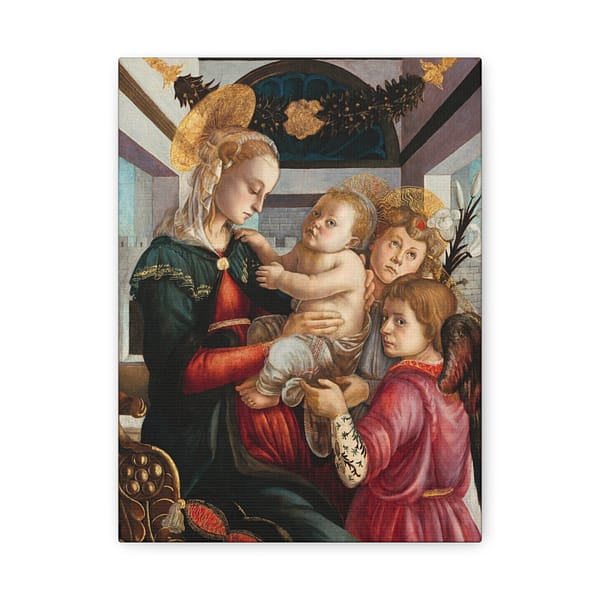 11293513951714219774_2048.jpeg Madonna and Child with Angels - Sandro Botticelli (c. 1465-70) - Renaissance Canvas Print
