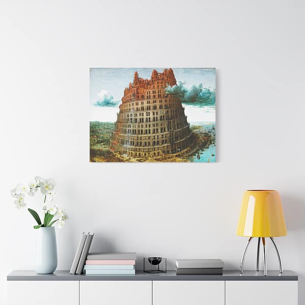 11353704152823749434_2048.jpeg The Little Tower of Babel (Vienna) - Pieter Bruegel the Elder (c. 1563) - Renaissance Canvas Print