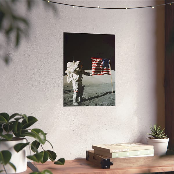 11394032875747515930_2048.jpeg Astronaut Eugene A. Cernan on the Moon - Apollo 17 Mission - NASA (1972) - Space Age Poster Print