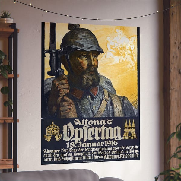 1142260072344798970_2048.jpeg Altona's Opfertag, 18. Januar - Wilhelm Battermann (1916) - Patriotic WWI Poster Print