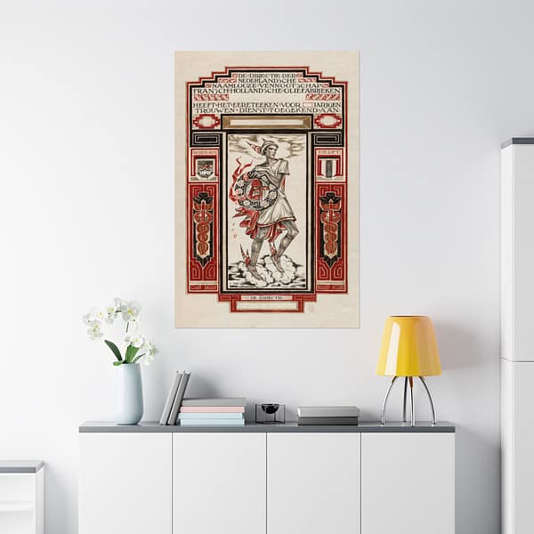11451301808137690644_2048.jpeg Diploma for Loyal Service at Calvé-Delft - Richard Roland Holst (1924) - Art Deco Poster Print