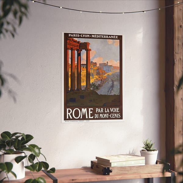 11622797254603827555_2048.jpeg Rome via the Mont-Cenis Route - Géo Dorival (1920) - Vintage Travel Poster Print