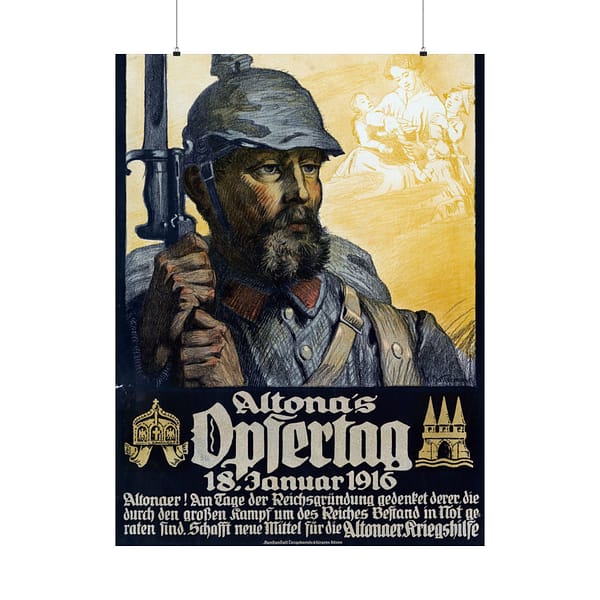 11634312217950331918_2048.jpeg Altona's Opfertag, 18. Januar - Wilhelm Battermann (1916) - Patriotic WWI Poster Print