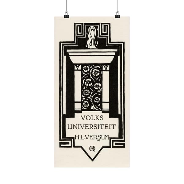 11663683952289656841_2048-1.jpeg Zuil, Volksuniversiteit Hilversum - Richard Roland Holst (1920) - Art Deco Poster Print