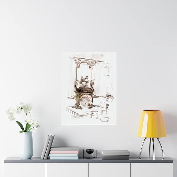 11713618077709765413_2048.jpeg Sketch for a Fireplace - Alphonse Mucha - Art Nouveau Poster Print