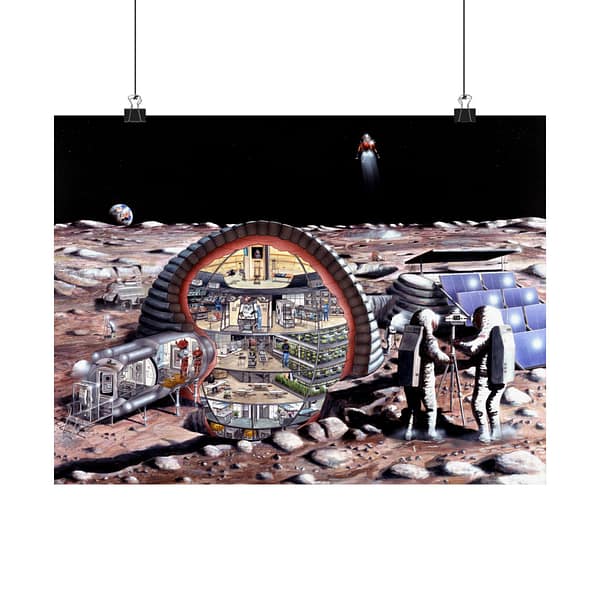 11867267164655274792_2048.jpeg Inflatable Module for Lunar Base - NASA (1989) - Space Age Poster Print