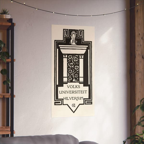 11984655307212268716_2048-1.jpeg Zuil, Volksuniversiteit Hilversum - Richard Roland Holst (1920) - Art Deco Poster Print