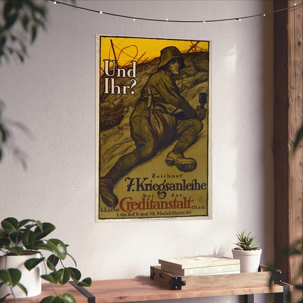 11989634117788374732_2048.jpeg Und Ihr? - Zeichnet 7 Kriegsanleihe - Alfred Roller (1917) - Patriotic WWI Poster Print