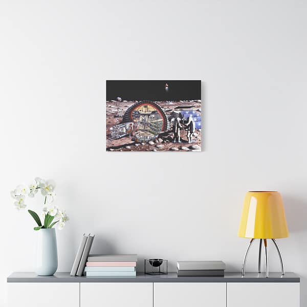 12026199447624358361_2048.jpeg Inflatable Module for Lunar Base - NASA (1989) - Space Age Canvas Print