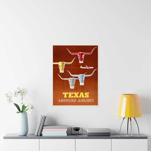 12064846619842268648_2048.jpeg Texas - American Airlines - Martin D. Glanzman & Joseph Charles Parker (1953) - Vintage Travel Poster Print