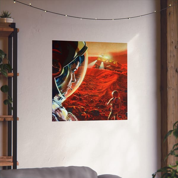 12158898870787209811_2048.jpeg Astronauts Walking on Mars During a Dust Storm - NASA, Paul DiMare (1989) - Space Age Poster Print
