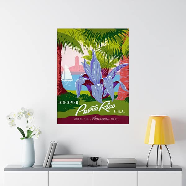 12184279689533602395_2048.jpeg Discover Puerto Rico U.S.A. - Where the Americas Meet - Frank S. Nicholson (c. 1936-40) - Vintage Travel Poster Print