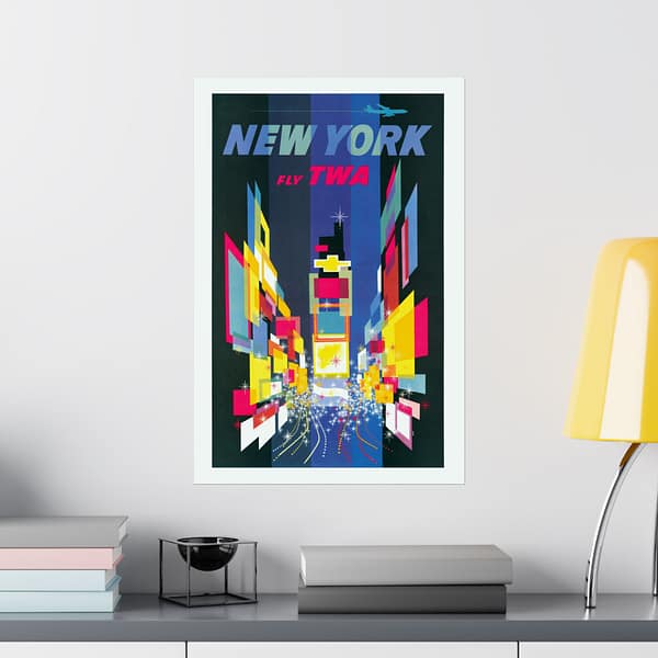 12194214270210020476_2048.jpeg New York - Fly TWA - David Klein (1956) - Vintage Travel Poster Print
