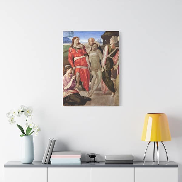 12203818794389619174_2048-1.jpeg The Entombment - Michelangelo (c. 1500-01) - Renaissance Canvas Print