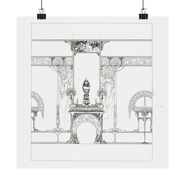 12245835536768770087_2048.jpeg Decor for the Fireplace for the Fouquet boutique - Alphonse Mucha (c. 1900) - Art Nouveau Poster Print